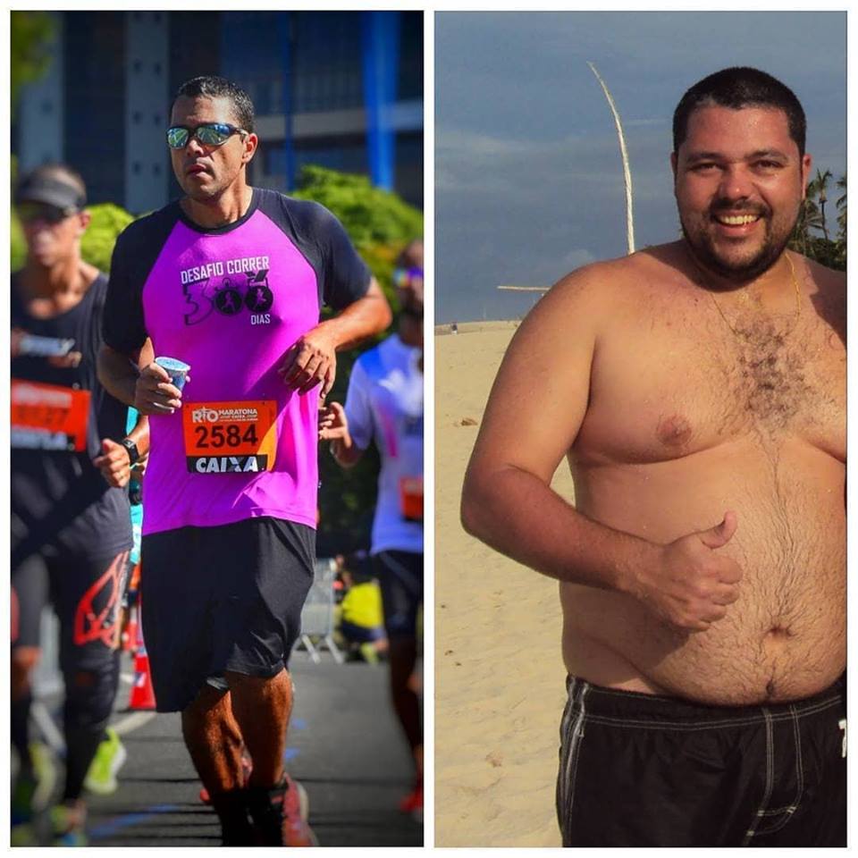 Edu antes e depois da mudança de vida
